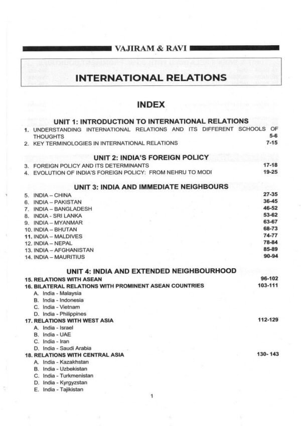 Vajiram & Ravi ( Institute Of IAS Examination { Book - 11 International Relations } ) | English | B&W - Image 2