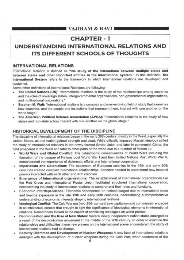 Vajiram & Ravi ( Institute Of IAS Examination { Book - 11 International Relations } ) | English | B&W - Image 3