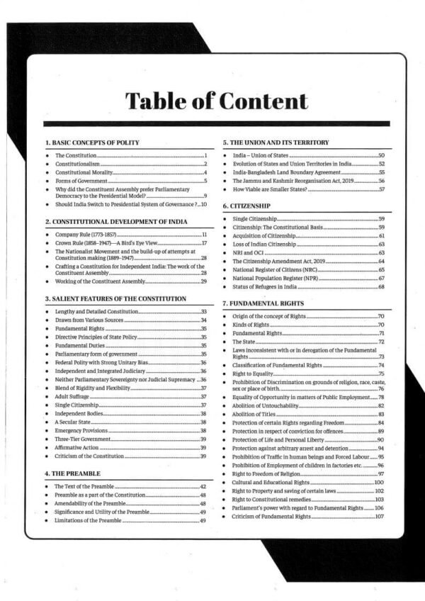 Vajiram & Ravi ( Institute Of IAS Examination { Book - 15 Indian Polity - 1 } ) | English | B&W - Image 3