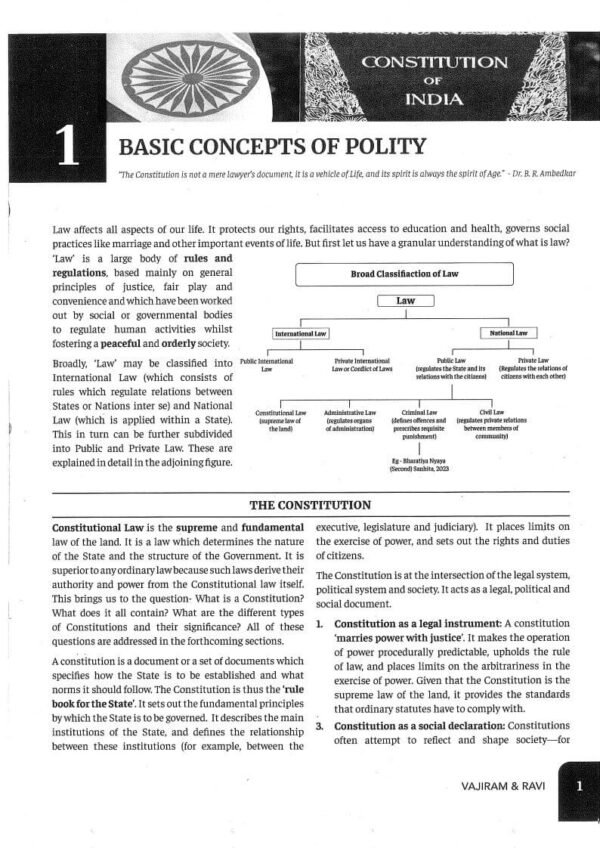Vajiram & Ravi ( Institute Of IAS Examination { Book - 15 Indian Polity - 1 } ) | English | B&W - Image 4