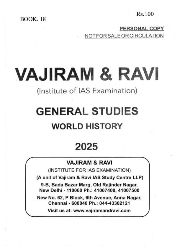 Vajiram & Ravi ( Institute Of IAS Examination { Book - 18 World History } ) | English | B&W - Image 2