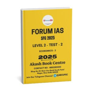 Forum IAS SFG ( Level 2 -Test - 2 ) Economics - 2 | English | B&W