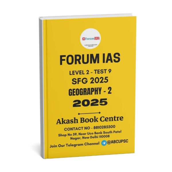 Forum IAS SFG ( Level 2 - Test 9 { Geography - 2 } ) English | B&W