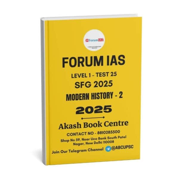 Forum IAS UPSC SFG (COMBO) Test Series 2025 (01 to 45) English | B&W
