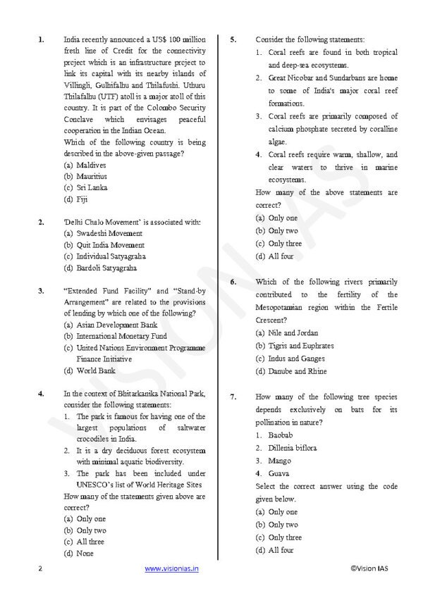 Vision IAS Test – 33 FULL LENGTH TEST (COMPLETE SYLLABUS) + Current Affairs| English | B&W - Image 4