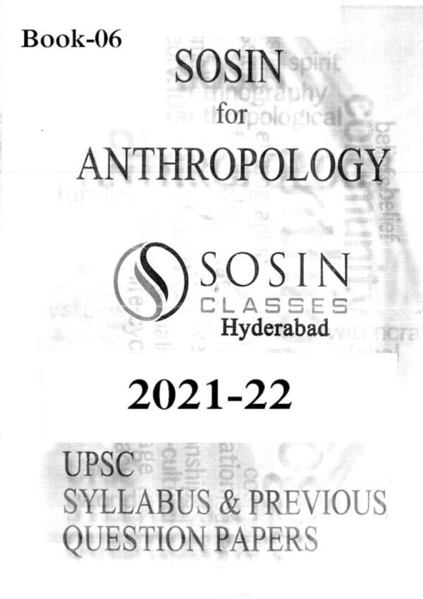 Sosin Mam (UPSC Syllabus & Previous Question Paper ) Optional Printed Notes | Book -6 |2021- 22 |  English |B&W - Image 2
