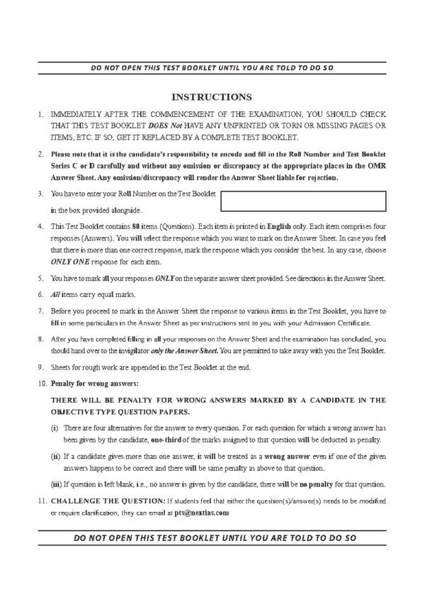 Next IAS ( General Studies Full CSAT Test – 4 [ PTS |CSAT| ( GS ) : CSE 2025 ) | English | B&W - Image 3