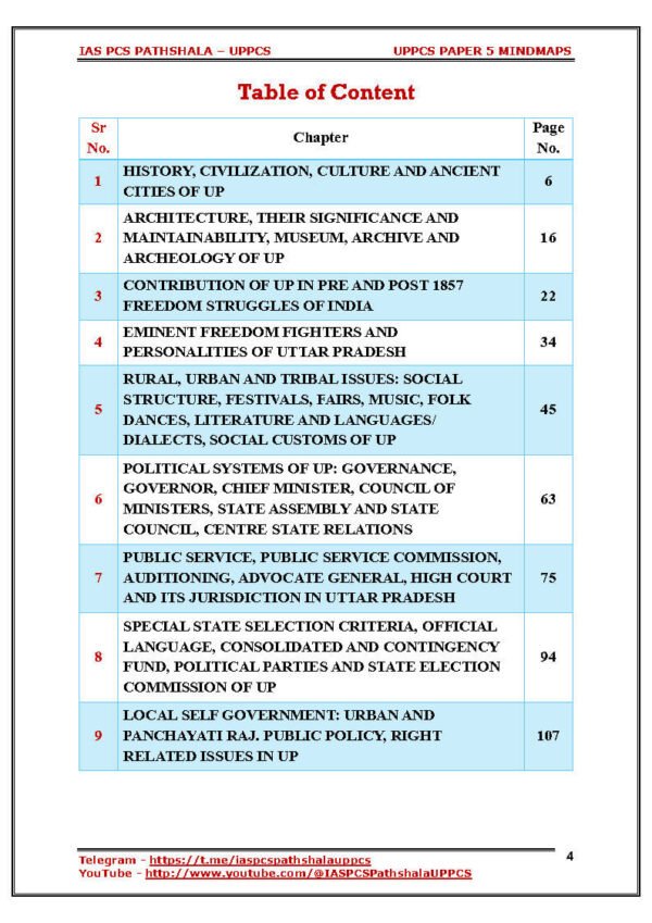 Uttar Pradesh UPPCS Paper 5 ( Revision Through Mind Maps ) | English | B&W - Image 3