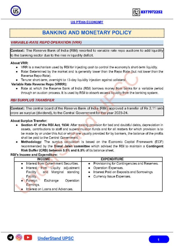 Understand UPSC ( Economics - 2024-2025 { Focus Prelims 2025 } Only Relevant Notes (Orns) | English | B&W - Image 4