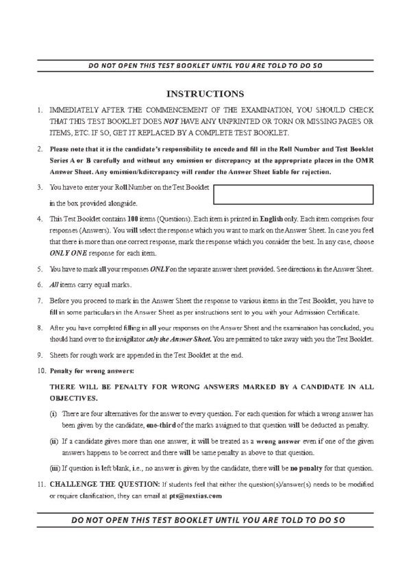 Next IAS ( General Studies Full Test – 7 [ PTS ( GS ) : CSE 2025 ) | English | B&W - Image 3