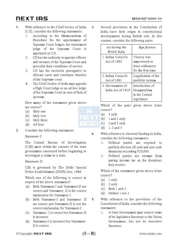 Next IAS ( General Studies Full Test – 8[ PTS ( GS ) : CSE 2025 ) | English | B&W - Image 4