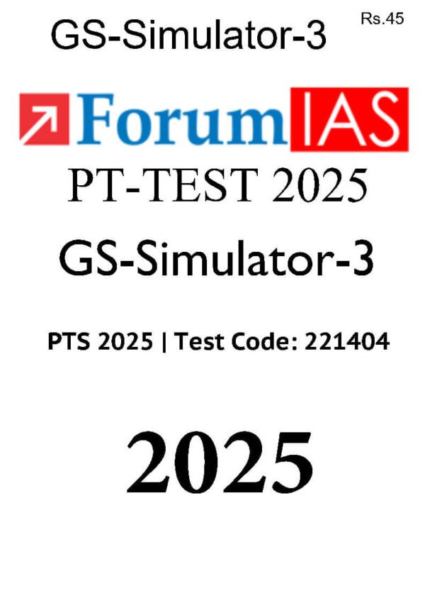 Forum IAS ( {GS - Simulator - 3} PT - Test 2025 ) PTS 2025 | ( [ Test Code : 221404 ] ) | English | B&W - Image 2