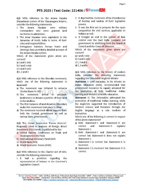 Forum IAS ( {GS – Simulator – 7} PT – Test 2025 ) PTS 2025 | ( [ Test Code : 221408] ) | English | B&W - Image 4