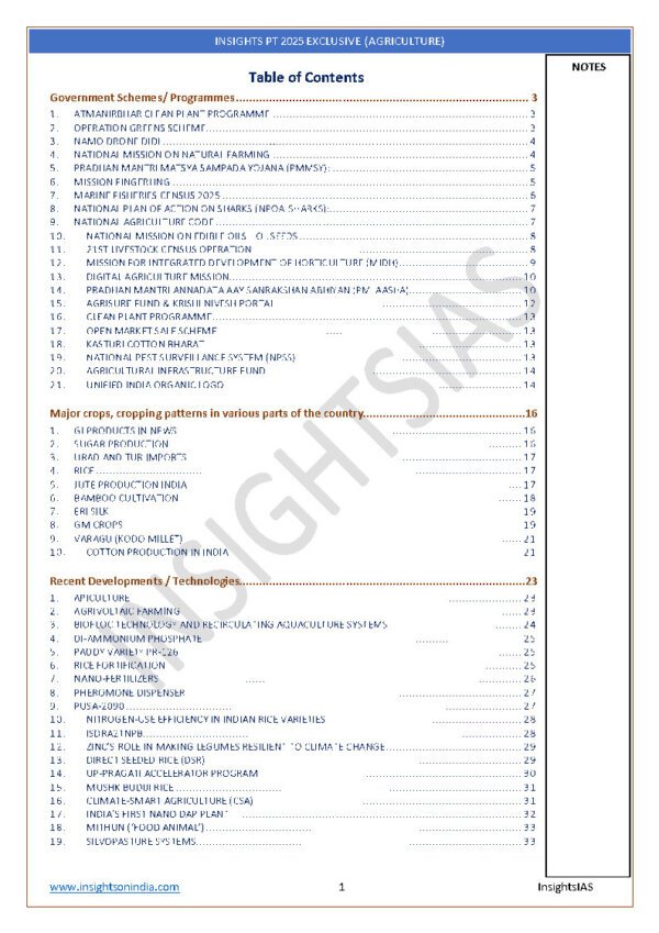 INSIGHTIAS ( {INSIGHT PT 2025} Agriculture Current Affair ) June 24-Dec 24 | English | B&W - Image 3