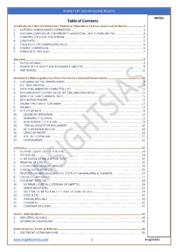 INSIGHTIAS ( {INSIGHT PT 2025} Polity Schemes Current Affair ) June 24-Dec 24 | English | B&W - Image 3