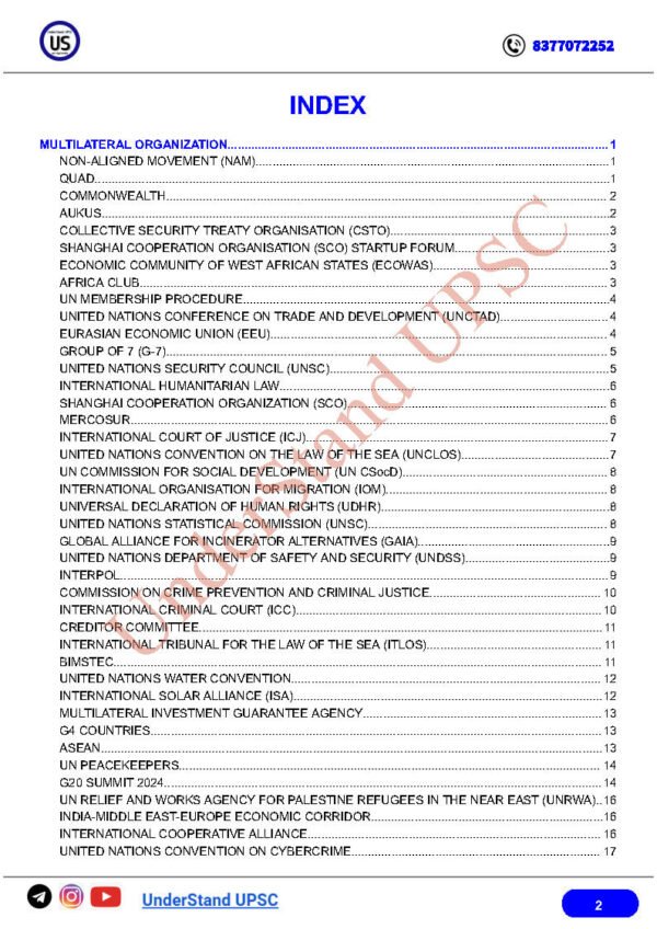 Understand UPSC Us Pre-Vail ( International Relations ) Focus Prelims 2025 | English | B&W - Image 3