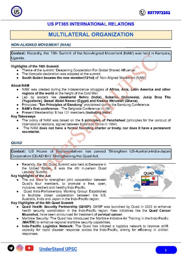 Understand UPSC Us Pre-Vail ( International Relations ) Focus Prelims 2025 | English | B&W - Image 4
