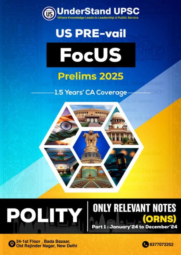 Understand UPSC Us Pre-Vail ( Polity ) Focus Prelims 2025 | English | B&W - Image 2