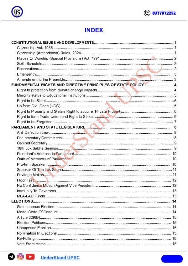 Understand UPSC Us Pre-Vail ( Polity ) Focus Prelims 2025 | English | B&W - Image 3