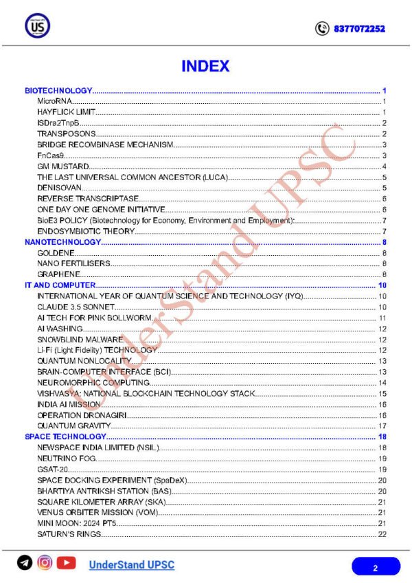 Understand UPSC Us Pre-Vail ( Science & Technology ) Focus Prelims 2025 | English | B&W - Image 3