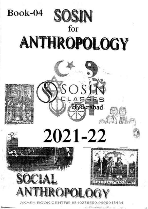 Sosin Mam (  Social Anthropology  ) Optional Printed Notes | Book -4 |2021- 22 |  English |B& W - Image 2