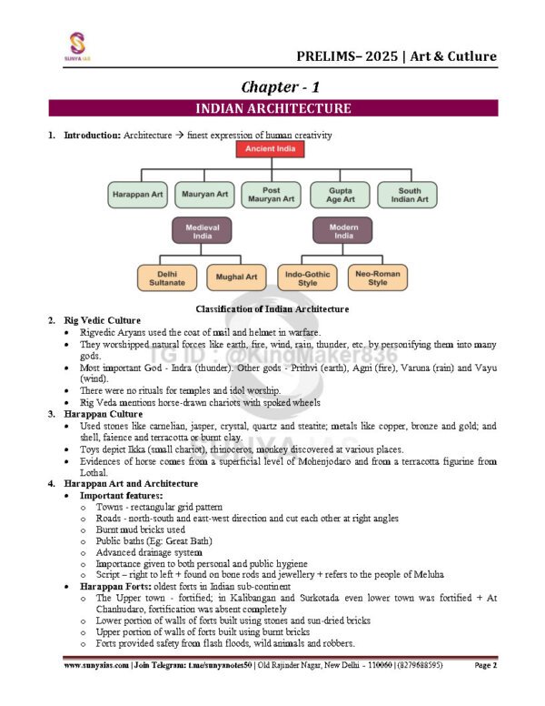 SUNYA IAS PRELIMS 2025 ( {Civil Services Exam}  Static Note )  | ( [  ART & CULTURE ] ) | English | B&W - Image 4
