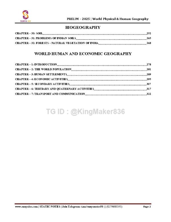 SUNYA IAS PRELIMS 2025 ( {Civil Services Exam}  Static Note ) | ( [  WORLD PHYSICAL & HUMAN GEOGRAPHY ] ) | English | B&W - Image 4