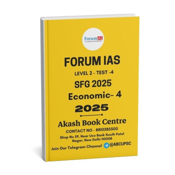 Forum IAS ( {SFG Level 2 – Test – 4} Economic - 4) 2025 | English | B&W