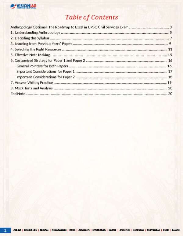 Vision IAS ( Book -3) Anthropology | Strategy Guide  | UPSC MAIN 2024 | English | B&W - Image 3