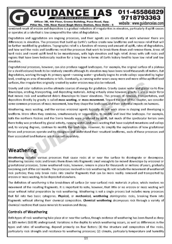 Guidance IAS ( Paper 1&2) Geography  Printed Notes | By Himanshu Sharma | English | B&W | Booklet 1 to18 - Image 2