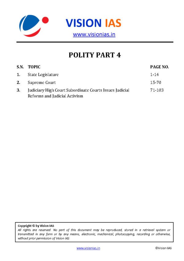Vision IAS Classroom Study Material ( Polity & Constitution ) Part-4 2024 |English |B&W - Image 2