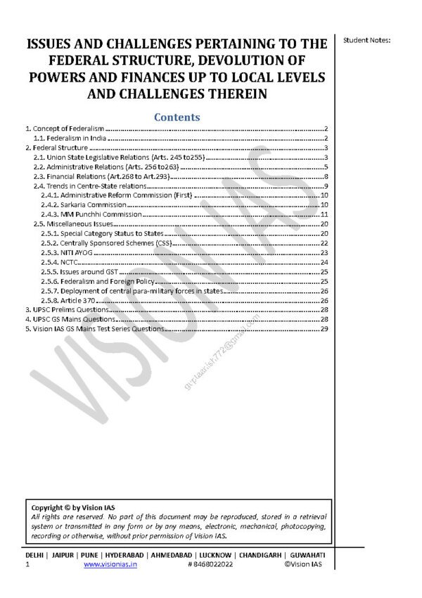Vision IAS Classroom Study Material (Polity& Constitution Part -5) 2024 | English | B&W - Image 3