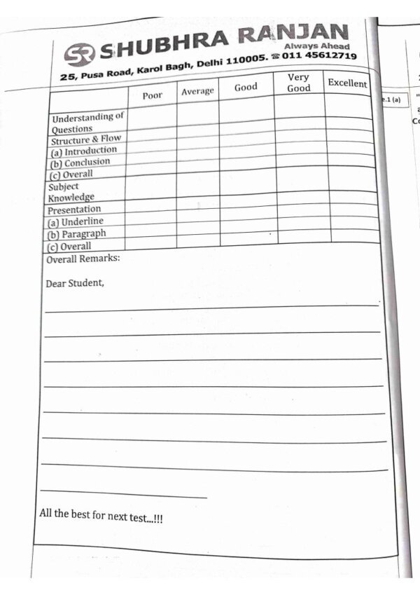 Shubhra Ranjan Topper's Copy ( Political Science  Optional ) By Shakti Dubey Air - 1  2024| B&W - Image 4