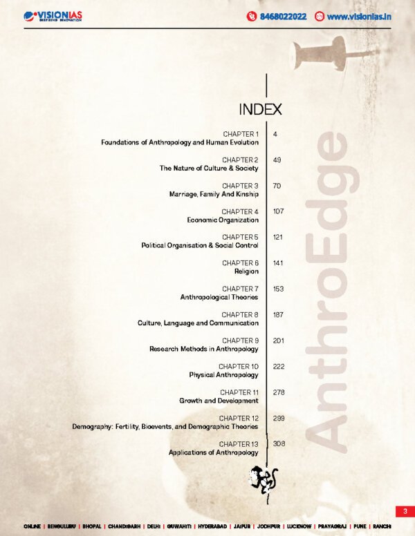 Vision IAS ( Book -1) Anthroedge | UPSC MAIN 2024 | English | B&W - Image 2