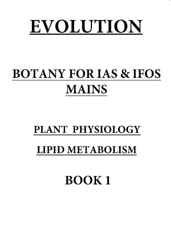 Evolution  IAS Botany For IAS & IFOS MAIN  ( Optional Printed Notes ) Paper 1 & 2 | English | B & W |Booklet- 1 to 17 - Image 2