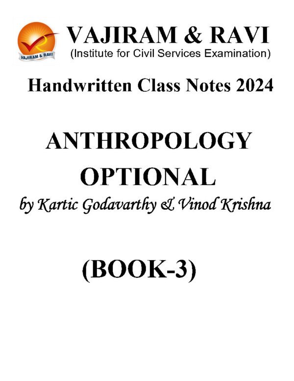 Vajiram & Ravi ( Book 3 ) Anthropology Optional | Handwritten Class Notes | English | B&W - Image 2