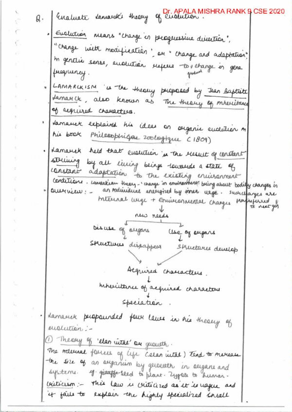 DR. APALA MISHRA RANK- 9 Anthropology ( Paper 1 & 2) Handwritten Notes CSE – 2020  | English | B&W Booklet 1 to 4 - Image 4