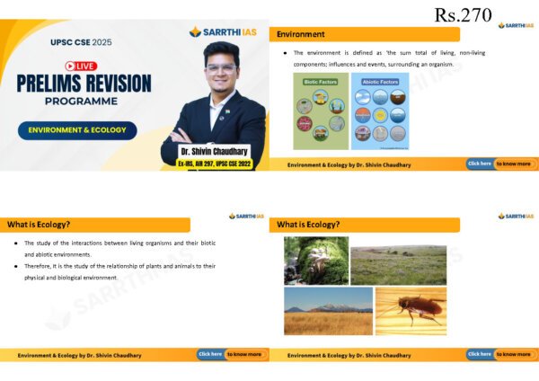 SARRTHI IAS Prelims Revision Programme ( Environment & Ecology) By Dr. Shivin Chaudhary UPSC CSE 2025| English | B&W - Image 2