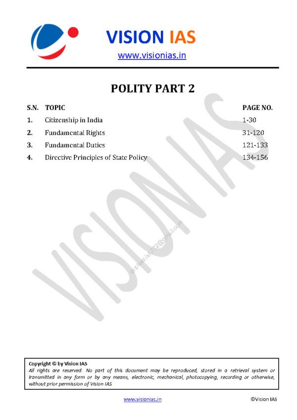 Vision IAS Classroom Study Material ( Polity & Constitution ) Part-2  2024 |English |B&W - Image 3