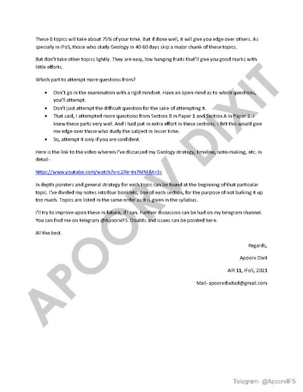 Topper's IAS APOORAV DIXIT ( Air 11, IFos 2021) Geology Optional Class Notes  ( Paper 1 Section - B )2021 | English | B&W - Image 4