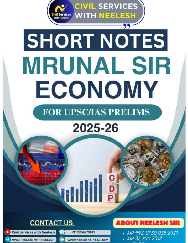 Civil Services With Neelesh ( ECONOMY SHORT NOTES BY MRUNAL SIR ) For UPSC / IAS Prelims 2025-26| B&W - Image 4