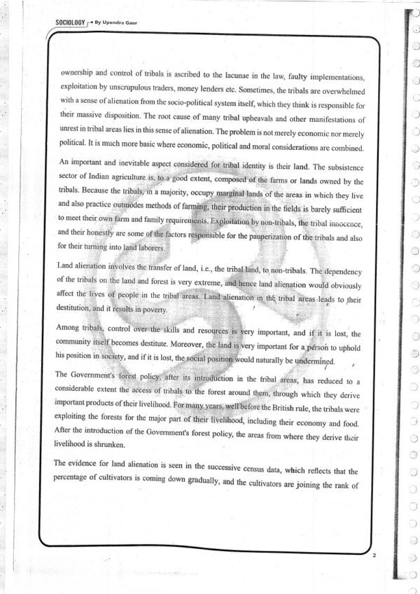 UPENDRA GAUR SOCIOLOGY ( Book-2) | Optional Printed  Notes 2023 | English | B&W - Image 4