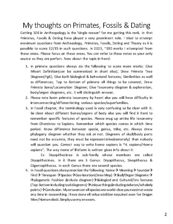 Anthropology ( Paper 1&2 ) Handwritten Notes | By NARAYAN AMIT (Air 70 CSE 2021 ) | English | B&W| Booklet 1 to 6 - Image 3