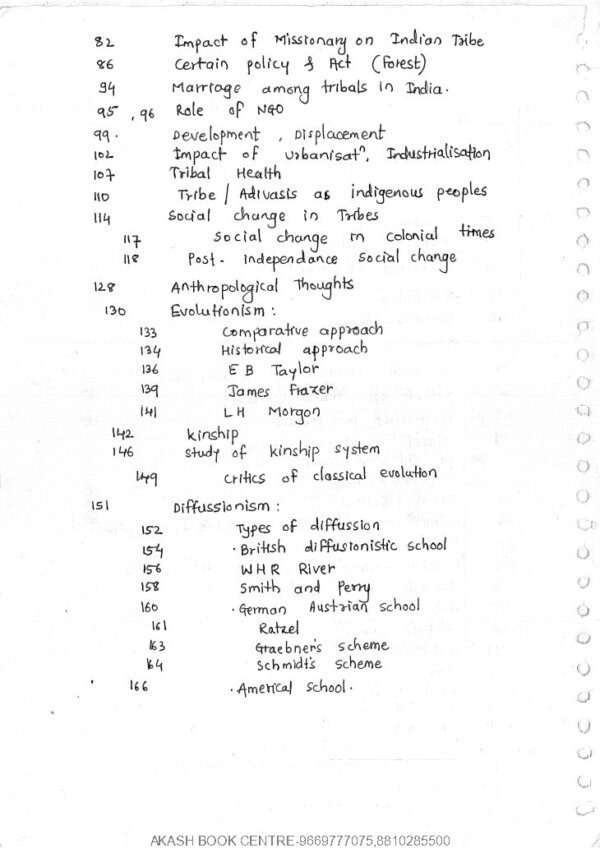 Sosin Mam ( Paper 1& 2 ) [ Optional Anthropology | Class Notes 2019-20 }| English| B&W | Number of Booklet – 1 to 4 - Image 2