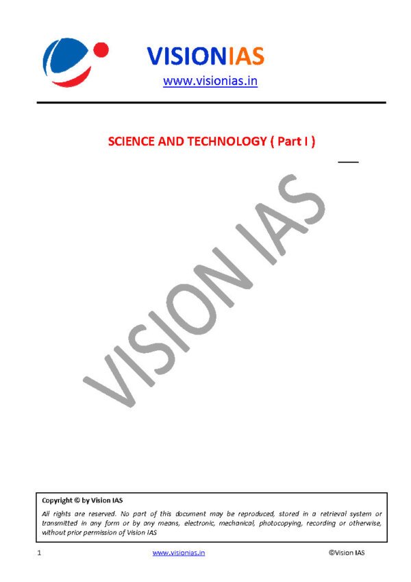 Vision IAS Classroom Study Material G.S Sci & Tech 2024 | English | B&W - Image 3