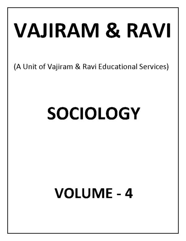 Vajiram & Ravi Sociology ( Book -4  ) Optional Printed Notes | English | B&W - Image 2