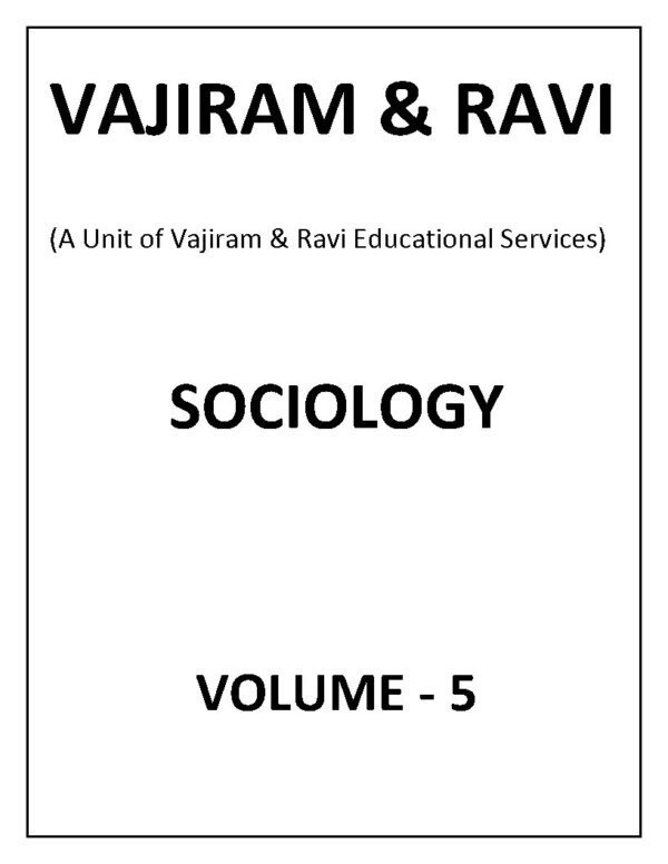 Vajiram & Ravi Sociology ( Book -5  ) Optional Printed Notes | English | B&W - Image 2