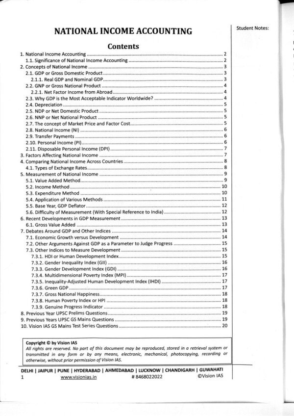 Vision IAS Classroom Study Material Economics Part - 1 2024| English | B&W - Image 4