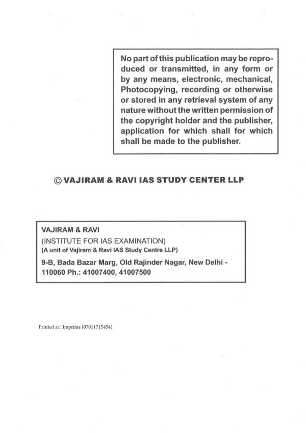 Vajiram & Ravi General Studies ( Institute of IAS  Examination) 2025-26 | English | B&W| Yellow Book| Booklet -1 to 21 - Image 3