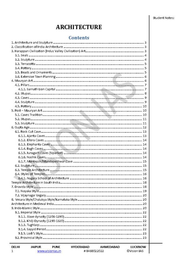 Vision IAS Classroom Study Material  Art & Culture  | 2024 | English | B&W - Image 4